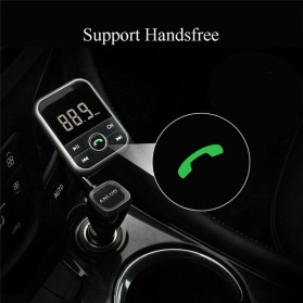 Handsfree Bluetooth Audio Receiver FM Transmitter 1 USB Car Charger - Black - 3