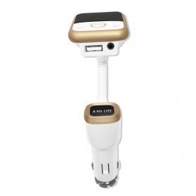 Handsfree Bluetooth Audio Receiver FM Transmitter 1 USB Car Charger - Black - 8
