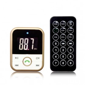 Handsfree Bluetooth Audio Receiver FM Transmitter 1 USB Car Charger - Black - 10