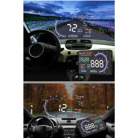 Digital Car LED HUD OBD2 Interface 5.5 Inch - A8 - Black - 4