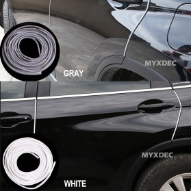 OTOHEROES KAHNOS Rubber Strip Dekorasi Pintu Mobil Anti Collision 5M - QW556 - White - 1