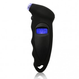 Hiperdeal Pengukur Tekanan Ban Mobil Digital Tire Gauge LCD Manometer - AG13 - Black