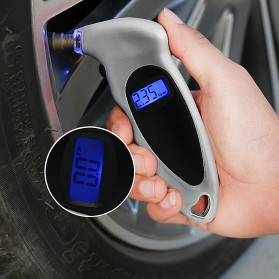 Hiperdeal Pengukur Tekanan Ban Mobil Digital Tire Gauge LCD Manometer - AG13 - Black - 5