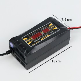 Taffware Charger Aki Mobil Wet Dry Lead Acid Digital Smart Battery Charger 12V6A - SON-1206D - Black - 6