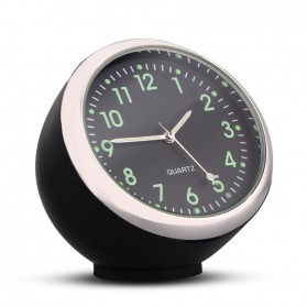 Dekorasi Mobil Jam Mini Quartz Clock Luminous - K01 - Black