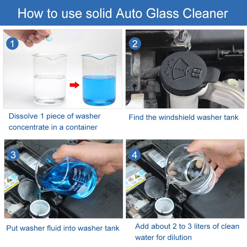 Gambar produk OTOHEROES SGS Pil Sabun Pembersih Wiper Kaca Mobil High Efficiency Auto Glass Cleaner 6 PCS - Xi1
