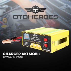 OTOHEROES Charger Aki Mobil Lead Acid Smart Battery Charger 12V / 24 V 6-105 AH - MF-2B - Yellow