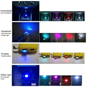 Phelenseye Lampu LED USB Dekorasi Interior Mobil - TY203106 - Pink - 2