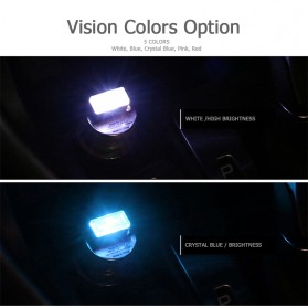 Phelenseye Lampu LED USB Dekorasi Interior Mobil - TY203106 - Pink - 3