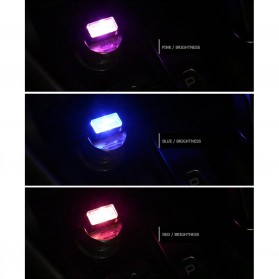 Phelenseye Lampu LED USB Dekorasi Interior Mobil - TY203106 - Pink - 4