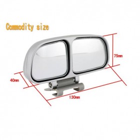 HELE Spion Mobil Kiri Blind Spot Parking Mirror 1 PCS - V-027 - Black - 5