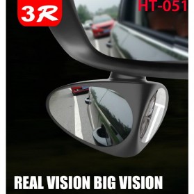 Mobil - 3R Kaca Spion Blindspot Mirror Wide Angle Big Vision Left - HT-051 - Black