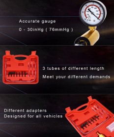 FDIT Vacuum Pistol Brake Bleeder Kit Bleeding Rem ABS Mobil - WLXY - Orange - 3