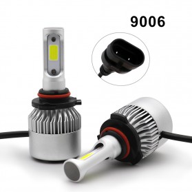 TaffLED Lampu Mobil LED COB Headlight 8000LM 9006/HB4 S2 Chip Cool White 2 PCS - S2 - Silver