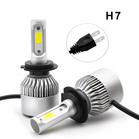 TaffLED Lampu Mobil LED COB Headlight 8000LM H7 S2 Chip 2 PCS - S2 - Silver