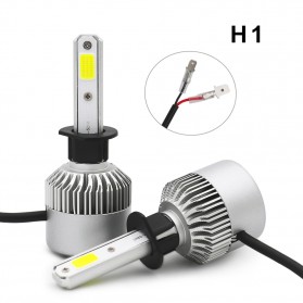 TaffLED Lampu Mobil LED COB Headlight 8000LM H1 S2 Chip 2 PCS - S2 - Silver