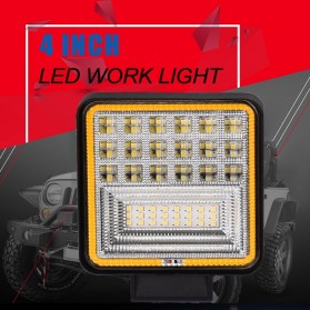 AILEO Lampu LED Headlight Mobil Offroad 4 Inch 126W 11000 Lumens - C126 - Black