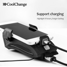 CoolChange Lampu Sepeda Rechargeable Flashlight Phone Holder Power Bank 2000mAh - FY-319 - Black - 2