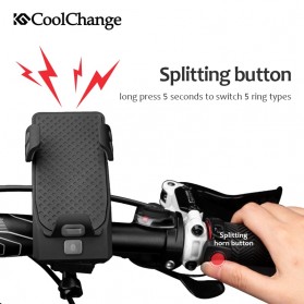 CoolChange Lampu Sepeda Rechargeable Flashlight Phone Holder Power Bank 2000mAh - FY-319 - Black - 3