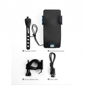 CoolChange Lampu Sepeda Rechargeable Flashlight Phone Holder Power Bank 2000mAh - FY-319 - Black - 14