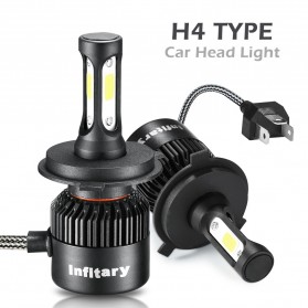 INFITARY Lampu Mobil Headlight LED H4/HB2/9003 COB 2 PCS - Black