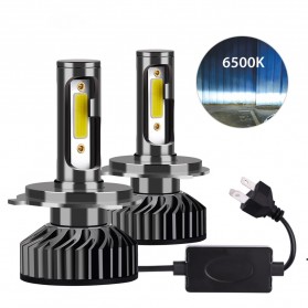 INOMOTIV Lampu Mobil Headlight Car Fog Bulb LED H4 COB 72W 7600LM - Black