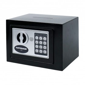 TaffGUARD Kotak Brankas Hotel Mini Electric Password Deposit Box with Lubang Celengan 4.6L - 17E - Black - 1