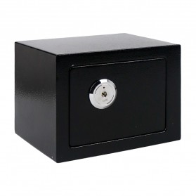 LESHP Kotak Brankas Hotel Mini Home Safe Deposit Box - 17E - Black