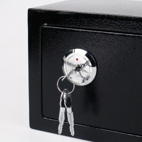 LESHP Kotak Brankas Hotel Mini Home Safe Deposit Box - 17E - Black - 3