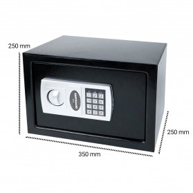 TaffGUARD Kotak Brankas Hotel Mini Electric Password Safe Deposit Box Size Besar - EB20 - Black - 6