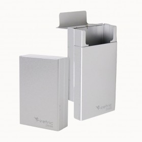 Firetric Kotak Bungkus Rokok Elegan Aluminium Slider Cigarette Case - ZR006 - Silver