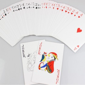 Kartu Remi Poker Playing Cards Big Size - D932 - White