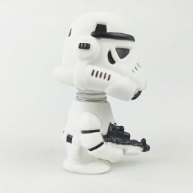 Boneka Goyang Mobil Action Figure Stormtrooper Star Wars Series - Q Version - White - 2