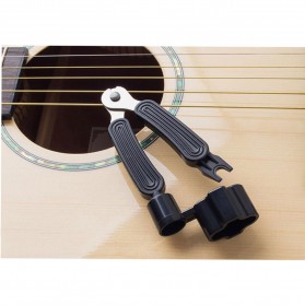 ONEMusic Gitar Tools 3 in 1 String Winder + Bridge Pins Puller + String Cutter - WLZ-24R - Black
