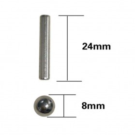 ZY Mainan Magnetik Steel Metalic Stick and Bucky Balls - 005 - Silver - 5