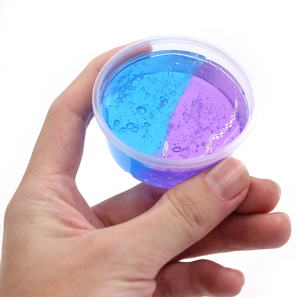 GISIGN Mainan Slime Clear Crystal Colorful Gradient Mud