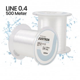 JUSTRON Senar Tali Benang Pancing Nylon Series Braided Thick Line 0.4 500 Meter - DPLS - Transparent