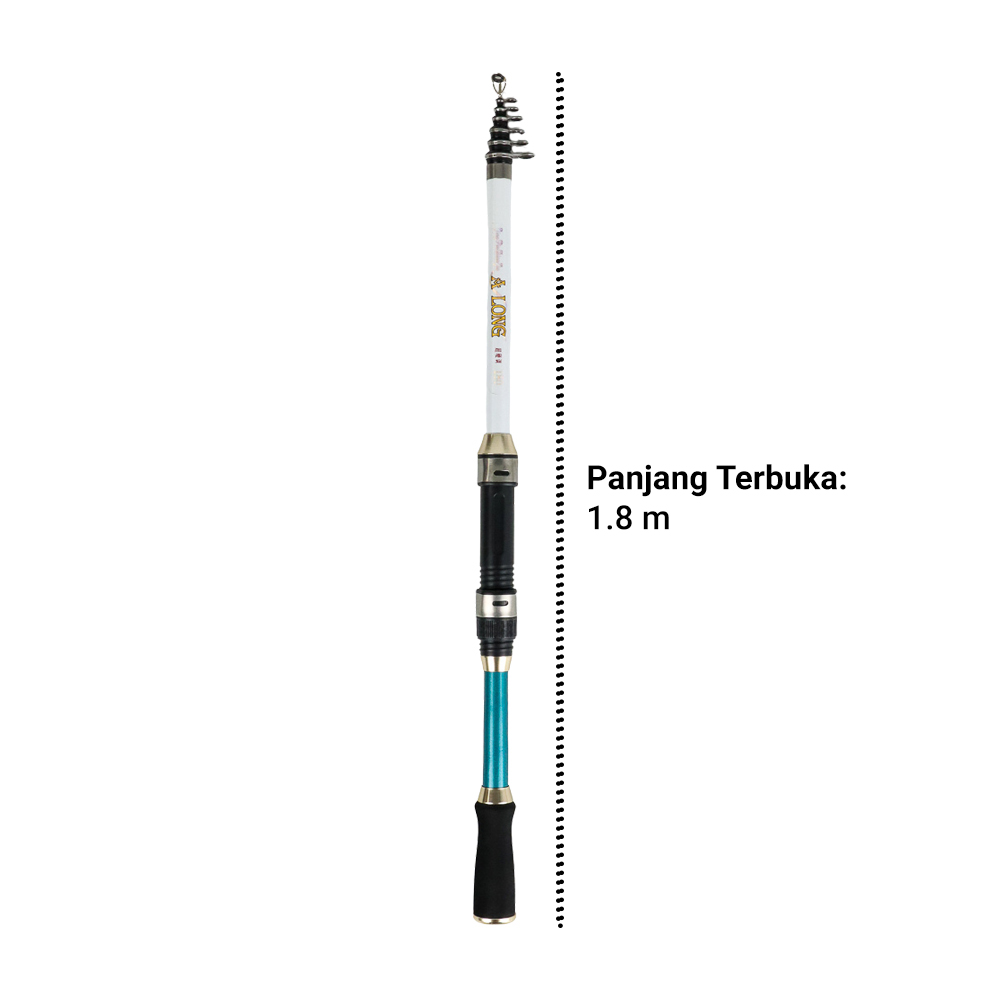 Gambar produk A Long Joran Pancing Antena Portable Carbon Fiber Telescopic 1.8 m - ZH06