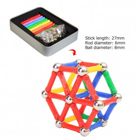Pawaca Mainan Rakit Kreasi Magnetik Building Sets - D9-618 - Mix Color - 8