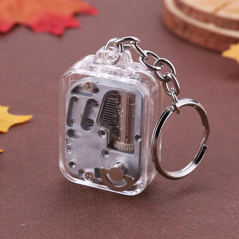 VKTECH Gantungan Kunci Kotak Musik DIY Mechanical Metal Music Box