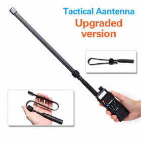ABBREE Tactical Antena Dual Band 32cm AR-152A for Walkie Talkie Taffware Pofung UV-5R UV-82 UV5R - Black