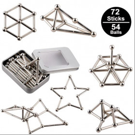 ZY Mainan Magnetik Steel Metalic Stick and Bucky Balls - J75 - Silver