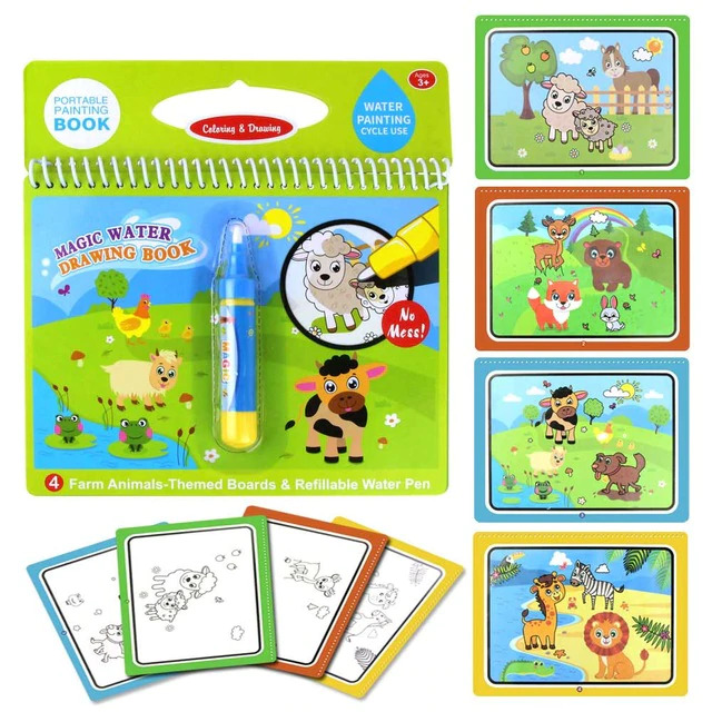 Gambar produk COOLPLAY Buku Mewarnai Cat Air Anak Magic Water Book - Gift-2358-1