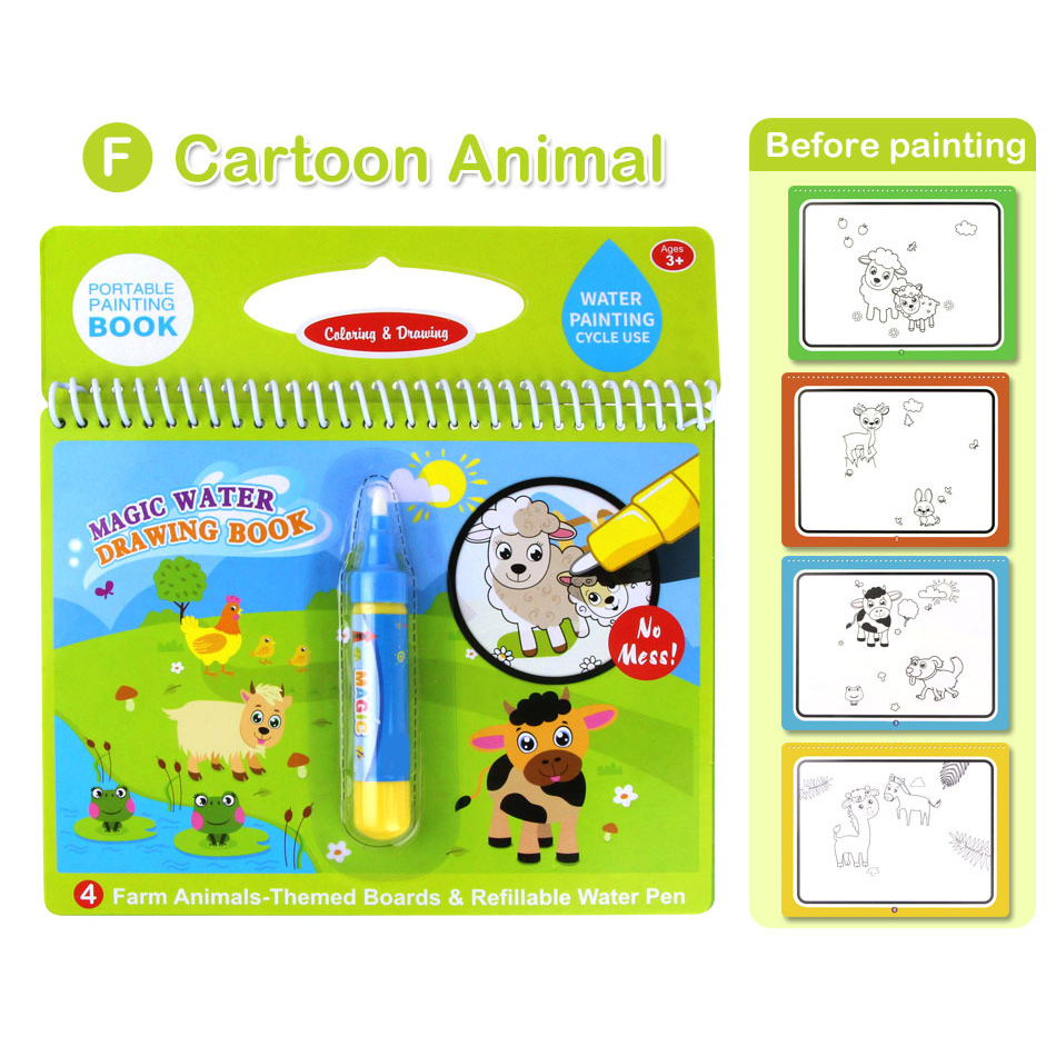 Gambar produk COOLPLAY Buku Mewarnai Cat Air Anak Magic Water Book - Gift-2358-1