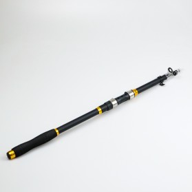 TaffSPORT GHOTDA Joran Pancing Antena Portable Fishing Rod Pole Carbon Fiber 2.4M - C562L - Black - 2