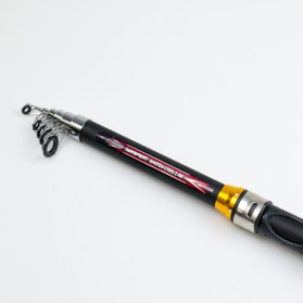 TaffSPORT GHOTDA Joran Pancing Antena Portable Fishing Rod Pole Carbon Fiber 2.4M - C562L - Black - 3