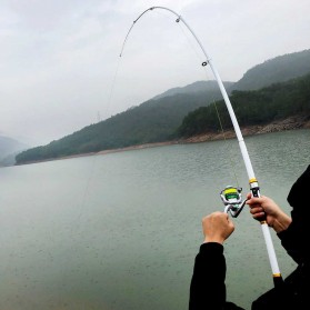 TaffSPORT GHOTDA Joran Pancing Antena Portable Fishing Rod Pole Carbon Fiber 2.4M - C562L - Black - 7