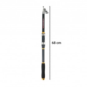 TaffSPORT GHOTDA Joran Pancing Antena Portable Telescopic Fishing Rod Pole Carbon Fiber 3.0M - C562L - Black - 7