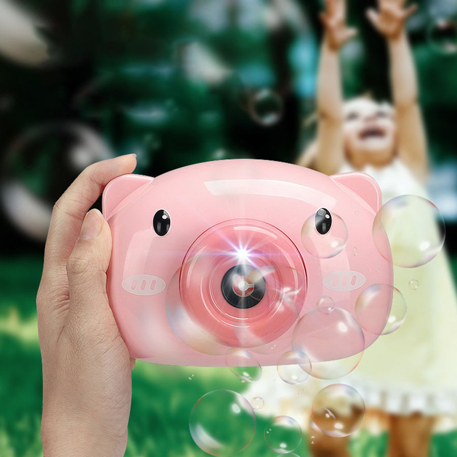  Mainan  Gelembung  Sabun  Automatic Bubble Gun Model Pig 
