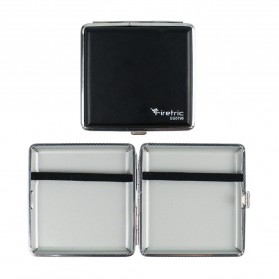 Firetric Kotak Bungkus Rokok Elegan Leather Cigarette Case 12 Slot - EG5798 - Black